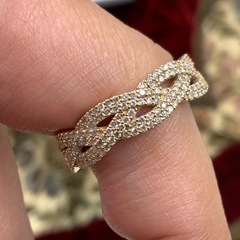 K18 ダイヤモンドリング　4.4g 0.72ct 約17号　エステールの画像