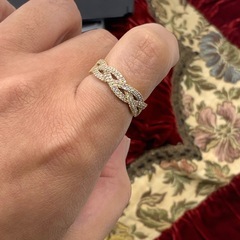 K18 ダイヤモンドリング　4.4g 0.72ct 約17号　エステールの画像