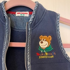 ミキハウス　デニムベスト　100サイズの画像