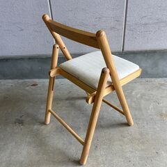 J7P2424 無印良品 折りたたみ 椅子 MUJI イス いす ダイニング チェアー 家具 木製 シンプル 現状の画像