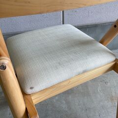 J7P2424 無印良品 折りたたみ 椅子 MUJI イス いす ダイニング チェアー 家具 木製 シンプル 現状の画像