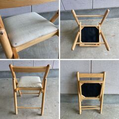 J7P2424 無印良品 折りたたみ 椅子 MUJI イス いす ダイニング チェアー 家具 木製 シンプル 現状の画像