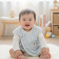 【未使用】スリーパー ふわふわ・あったか・可愛い！夢見る赤ちゃんのための「Baby Mickey」ベスト の画像