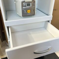 コンパクト キッチン収納 家電収納棚 一人暮らしサイズ キャスター付きの画像