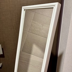 全身鏡/150cm/ホワイト/ミラーの画像