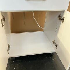 コンパクト キッチン収納 家電収納棚 一人暮らしサイズ キャスター付きの画像