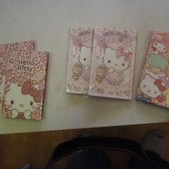 お年玉入れ、ポストカード、キティちゃん、シール付き、５セット、１袋８枚入れ、未使用の画像
