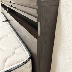 フランスベッド 収納・ライト付ベッドフレーム、マットレス（シングル・各一台）の画像