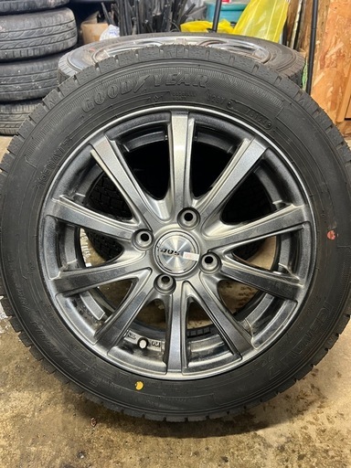155/65R14 スタッドレス4本ホイールセット　ほぼ新品