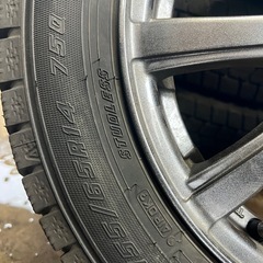 155/65R14 スタッドレス4本ホイールセット　ほぼ新品の画像