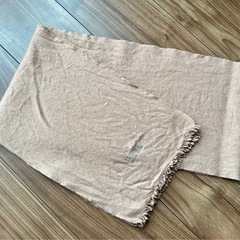 HUGO BOSS カシミヤ100% マフラー ベージュ フリンジ付きの画像