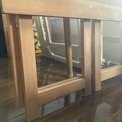 山善　折りたたみテーブル ハイ TPD-8040H(NA)  の画像