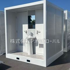 ✨新品未使用✨ 2室分離型トイレ＆シャワーユニット 🚽🚿 水洗タイプ／屋外設置OK／換気扇＆照明付き！の画像