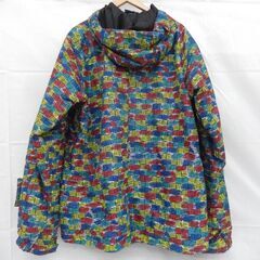 札幌市 清田区 キスマーク Kiss mark スノーボードウエア 上下セット マルチ柄 ユニセックス サイズXO の画像