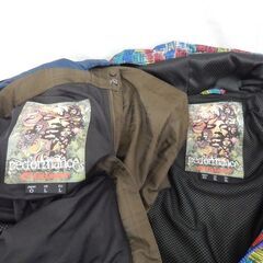 札幌市 清田区 キスマーク Kiss mark スノーボードウエア 上下セット マルチ柄 ユニセックス サイズXO の画像