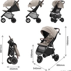 アップリカ　三輪車ベビーカーの画像