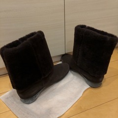 【美品】MEPHISTO メフィスト ムートン ロングブーツ US8 スエードの画像