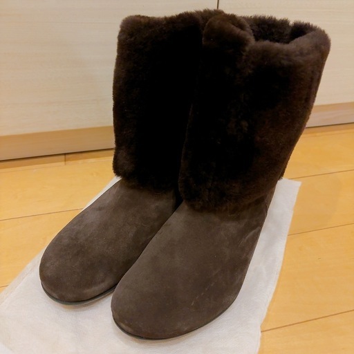 【美品】MEPHISTO メフィスト ムートン ロングブーツ US8 スエード