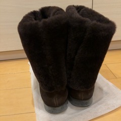 【美品】MEPHISTO メフィスト ムートン ロングブーツ US8 スエードの画像