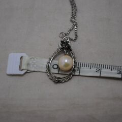 [1744] コハク パール ネックレス２個セット 全長40cmの画像