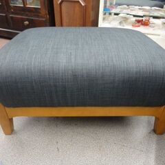 3人掛けソファ オットマン付き 幅197㎝ ダークグレー系 北欧風 ファブリックソファ カウチソファ 3シーター 西岡店の画像