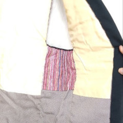 ハンドメイド　ちゃんちゃんこ レトロ昭和　手縫い　半纏　どてら　ちゃんちゃんこの画像