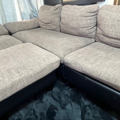 ソファ　3人がけ＋オットー2個　中古の画像