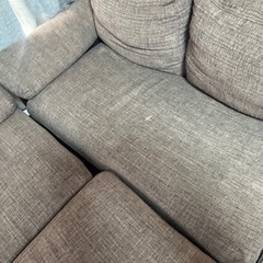ソファ　3人がけ＋オットー2個　中古の画像