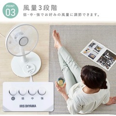 押しボタン式扇風機の画像