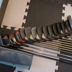 【値下げしました】BRIDGESTONE アインゴルフクラブ一式、キャディバック、ボール付きの画像