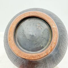 【❗️✨現状品✨❗️】レトロ壺／花文様／高さ約29cm　陶器 壺 つぼ アンティーク風 インテリアにも◎の画像