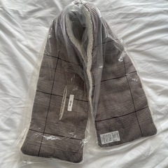 niko and... ボア マフラー グレンチェック ブラウンの画像