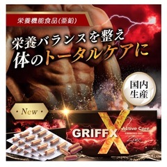 グリフィス アクティブコア サプリ 栄養機能食品 国内製造 高麗人参 栄養機能食品 亜鉛 マカ 30錠入り の画像