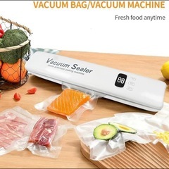 真空シーラーマシン 食品真空シーラーマシン 真空シーラーバッグ10個付きの画像