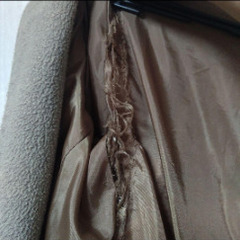 ブラウン ロングコート ダブルボタンの画像