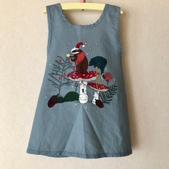 【美品】IKEA 子供用エプロン　クリスマス柄の画像