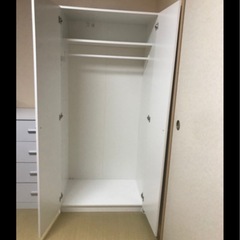 IKEA イケア  ワードローブ　クローゼット　木製　ホワイトの画像