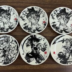 【お売りします】一番くじ SUPER DRAGONBALL HEROES ドラゴンボール 墨絵風ミニプレート 小皿 まとめ 合計15枚の画像