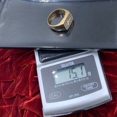 K18 印台　ダイヤモンドリング　15.1g 約17号の画像