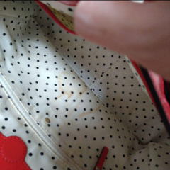 Kate Spade 赤 レザー バッグ　ケイトスペード　カバンの画像