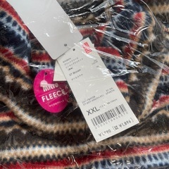 ストレートパンツ　ブラック　ＬＬ　ユニクロ　プリントフリース　フルジップジャケット　XXL　レディース２点セット　未使用の画像