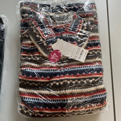 ストレートパンツ　ブラック　ＬＬ　ユニクロ　プリントフリース　フルジップジャケット　XXL　レディース２点セット　未使用の画像