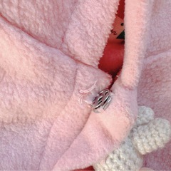 kp mimiちゃんのウサ耳付きポンチョの画像