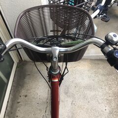 地域限定送料無料　ヤマハ　パス　ナチュラ　8,9AH　子供乗せ　赤　アシスタ　ビビDX　神戸市　電動自転車　の画像