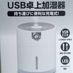 【セラミックヒーター 小型 速暖 足元ヒーター】＋【NEW・USB卓上加湿器】【２セット】の画像