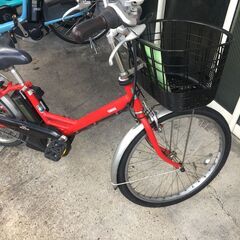 地域限定送料無料　ヤマハ　パス　シオン　12,3AH　軽量モデル　24インチ　赤　アシスタ　ビビ　神戸市　電動自転車　の画像