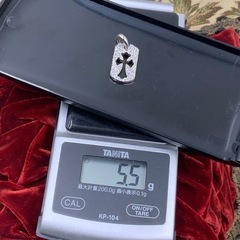 750 ホワイトゴールド　ダイヤクロス　ペンダント　5.5g D0.52ctの画像