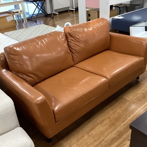 ゆったり二人掛けソファ【町田市再生家具】　252417