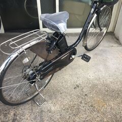 地域限定送料無料　パナソニック　ビビ　DX　8,9AH　子供乗せ　黒　パスウィズ　アシスタ　神戸市　電動自転車の画像