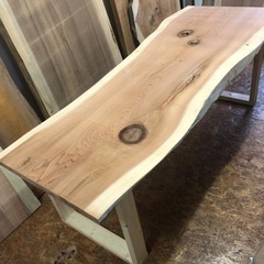 激安 新品 無垢 一枚板ダイニングテーブル 近場配送無料の画像